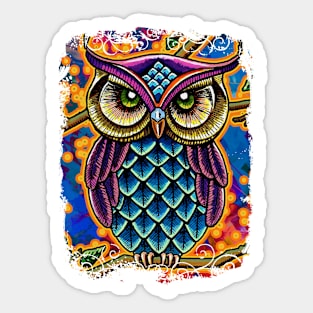 Owl Design Sticker